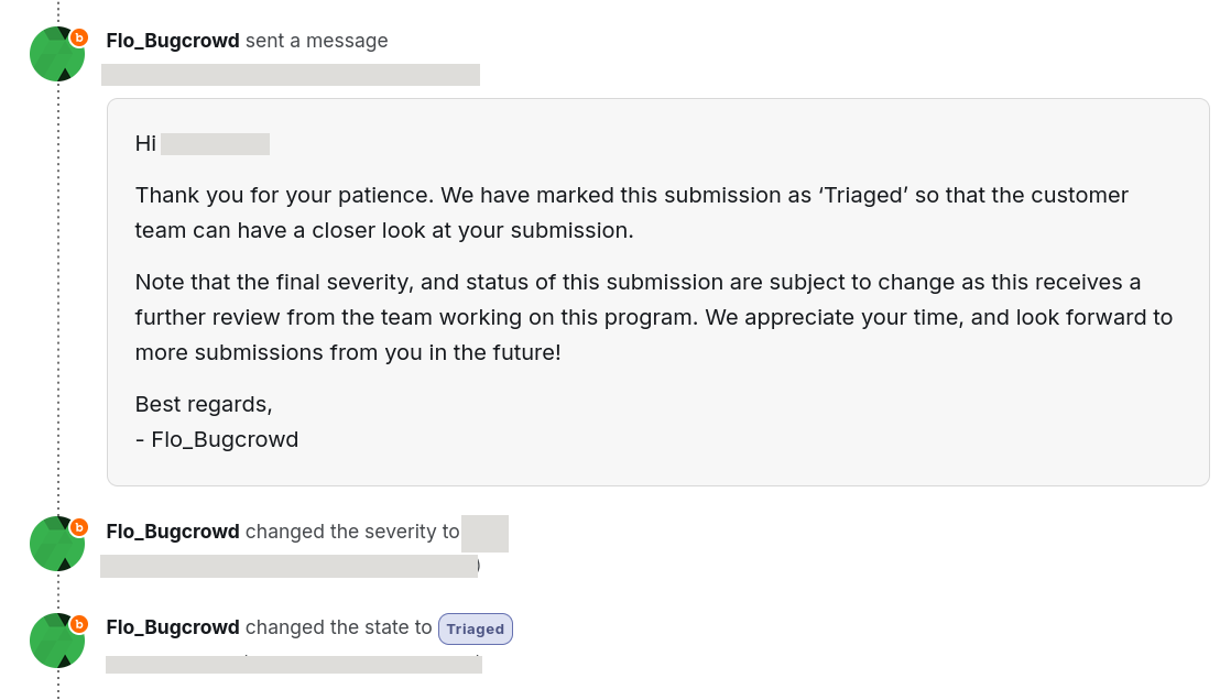 Company Acknowledgement